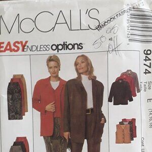 Vintage McCall's Women's Coordinates Sewing Pattern #9474